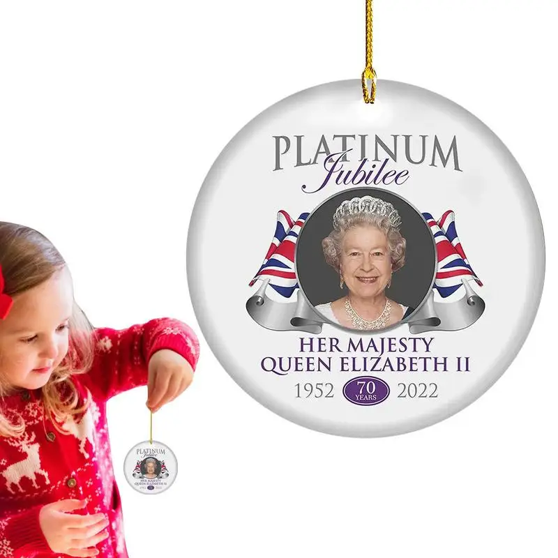 

Памятные подвесные украшения в виде королевы Елизаветы, праздвечерние чные принадлежности для ее величества, 2022, кулон в виде королевы Елиз...