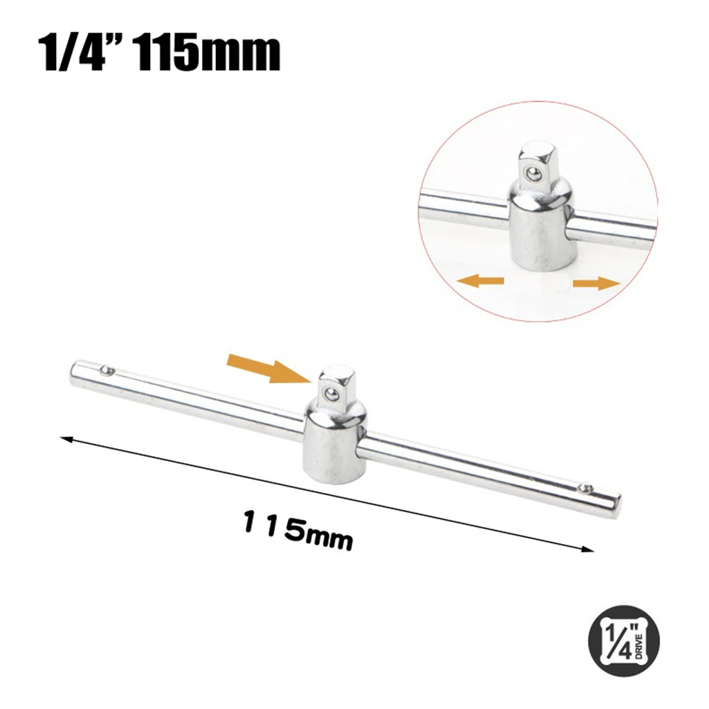 

Repair Tool Sliding Rod 1/4 3/8 1/2 1pc Chrome Vanadium Steel Extension Sliding T Bar Socket Adapter Sliding Rod