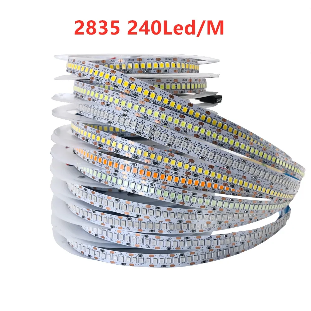 

5V 12V 24V Led Strip Light RGB PC SMD 2835 White Ledstrip Waterproof 5 12 24 V Volt RGB LED Strip Tape Lamp Light Strip Flexible
