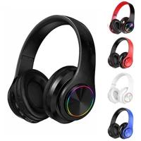 bluetooth headphones foldable wireless headsets stereo earphone mp3 player with microphone colorful support tf card pc headsets