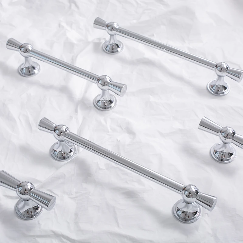 

Яркая хромированная фурнитура для кухонного шкафа, ручки для шкафа, Т-бар, ручка для двери, кухонные аксессуары