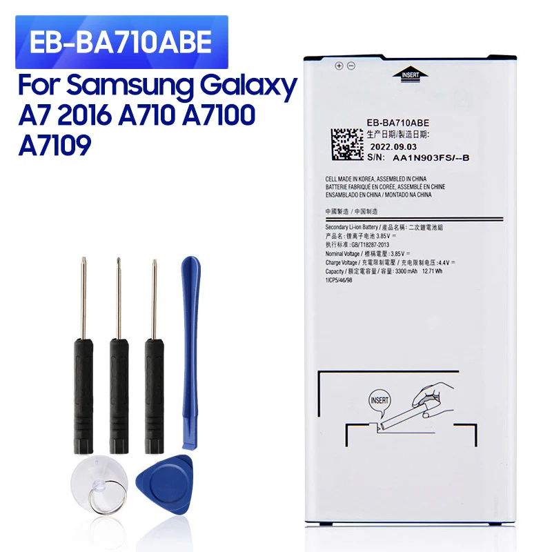 

NEW Replacement Battery EB-BA710ABE For Samsung GALAXY A7 2016 A7109 A7100 A710F A710 EB-BA710ABA Battery 3300mAh