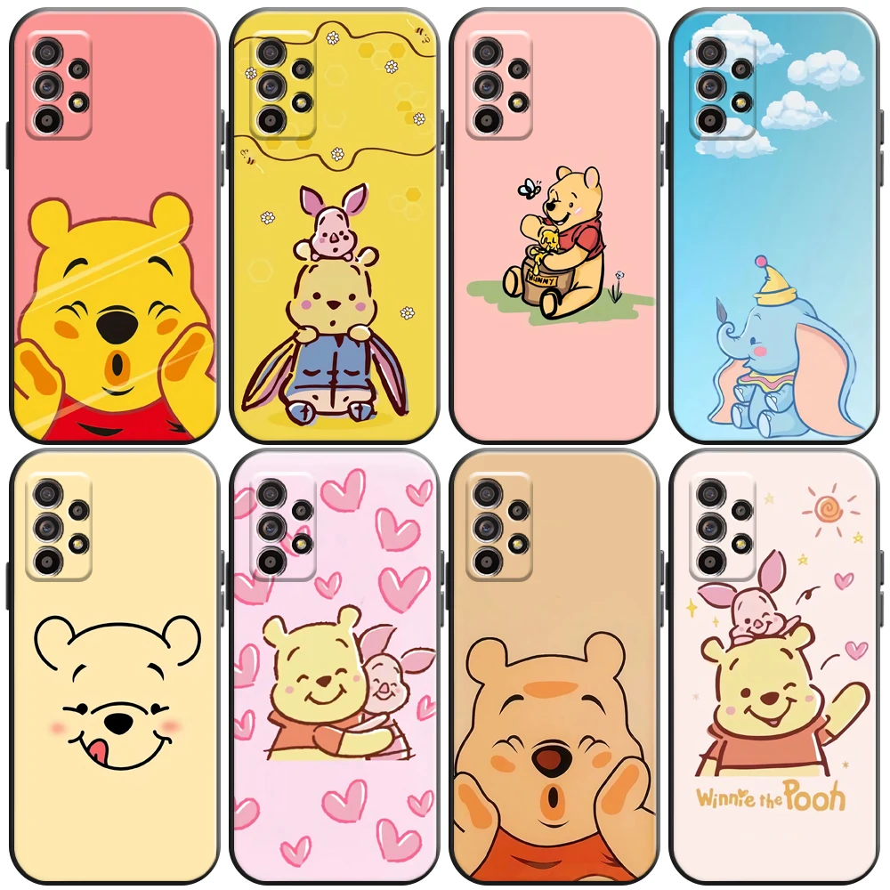 

Disney Winnie The Pooh Phone Case For Samsung Galaxy A32 4G 5G A51 4G 5G A71 A72 4G 5G Liquid Silicon Silicone Cover Back Funda