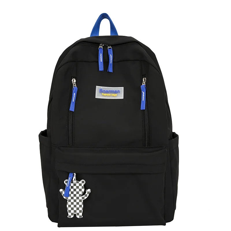 

Students Casual Women's Backpack New Nylon Large Capacity School Bag Fashion Breathable Solid Outdoors Laptop Backbags