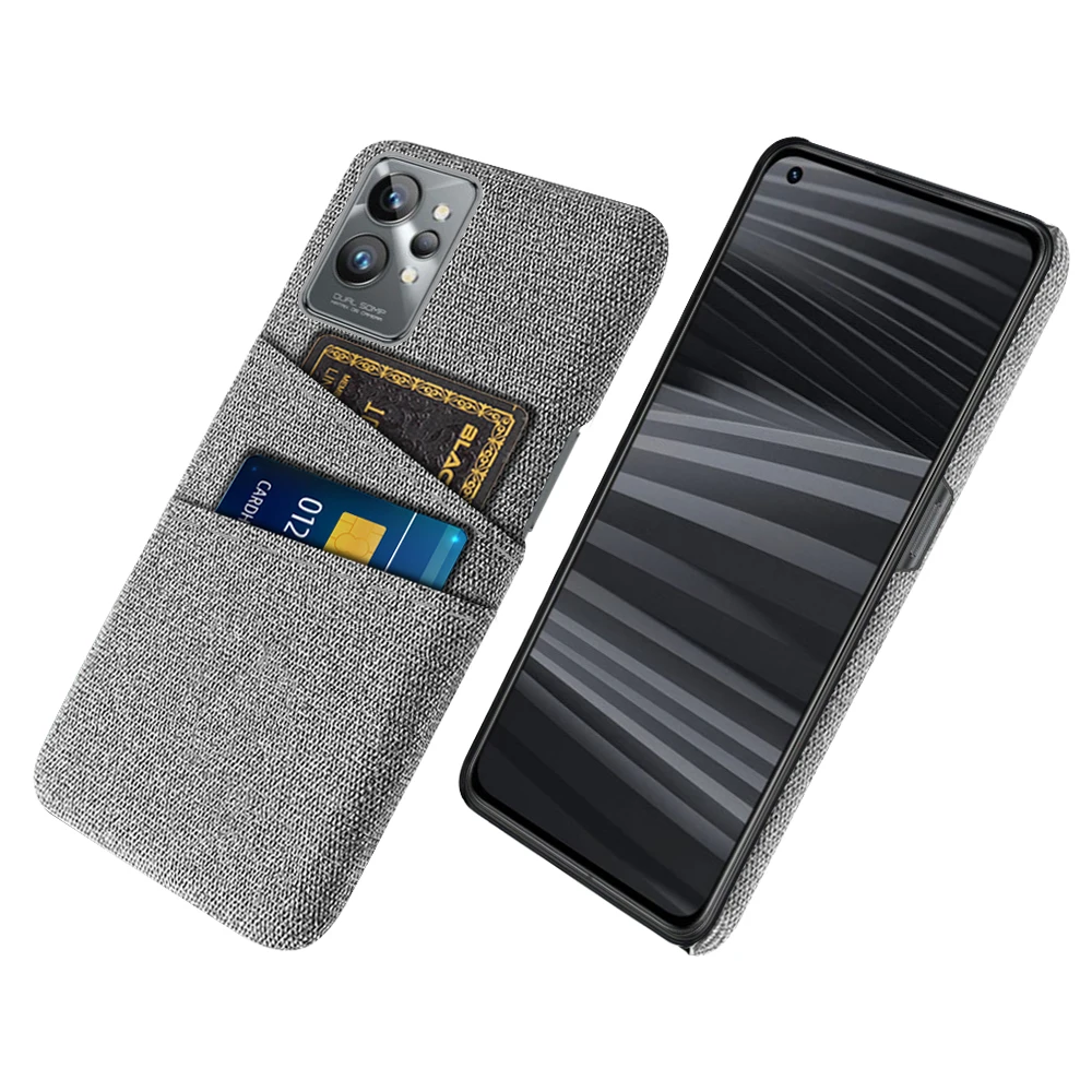 

GT2 Pro For OPPO Realme GT2 Pro Case Dual Card Fabric Cloth Luxury Business Cover for Realme GT NEO 2 GT 2 2Pro Coque Funda Capa