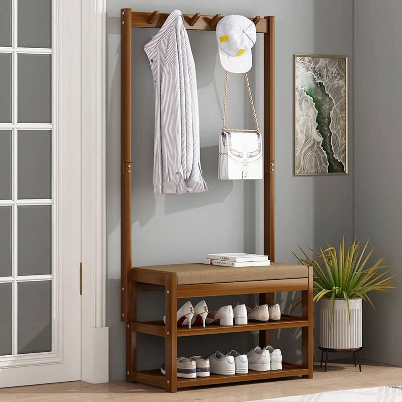 Деревянная вешалка для одежды в прихожую стойка портативный стенд прихожей
