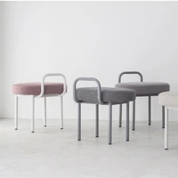 nordic light luxury dressing stool korean makeup stool simple gray versatile iron art minimalist modern stool color matching