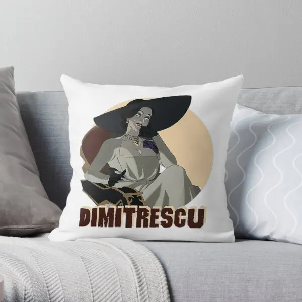 

Lady Dimitrescu Printing Throw Pillow Cover Cushion Throw Case Fashion Hotel Sofa Bed Decor Wedding Office Pillows not include