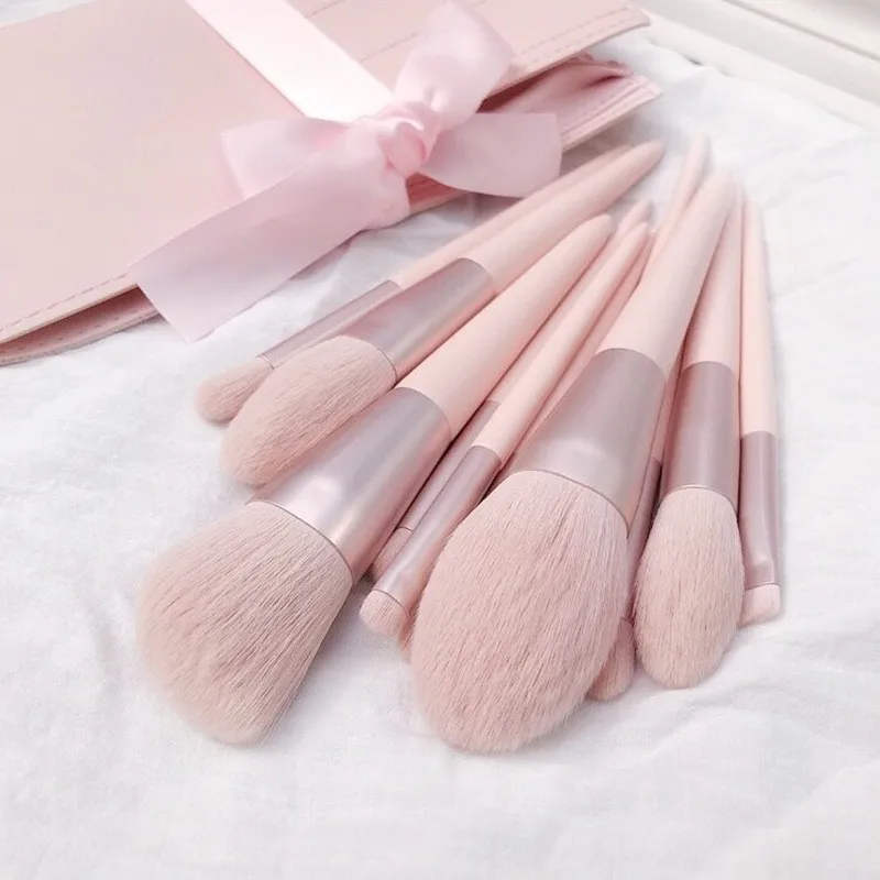 Professional Makeup Brushes 11 Concubine Pink Brushes Super Soft Fiber Soft Hair Eyeshadow Makeup Brush Set