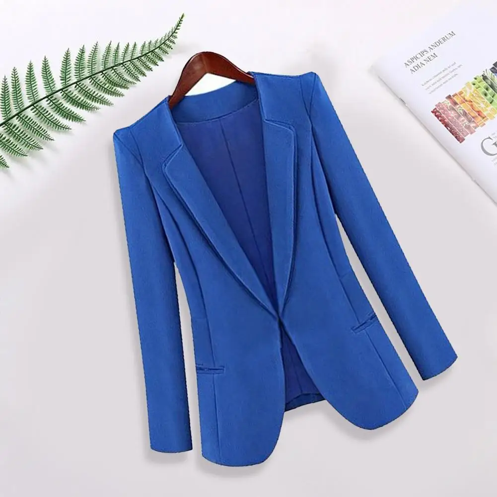 

Женский офисный блейзер с накладными карманами, элегантный осенний блейзер