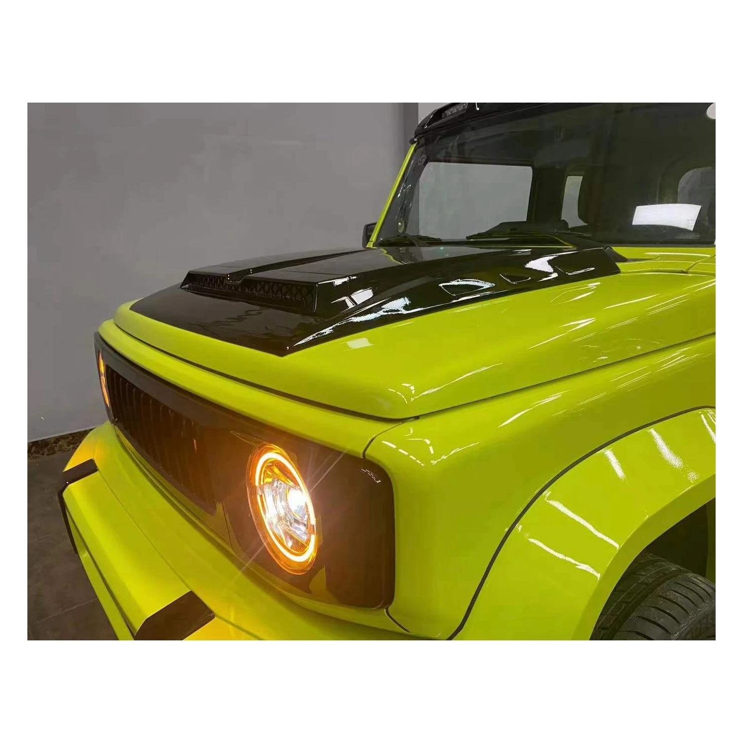 

PP Material Car Bumpers Hood Side Skirt Rear Diffuser Exhaust Tip Jimny g63 Body Kit