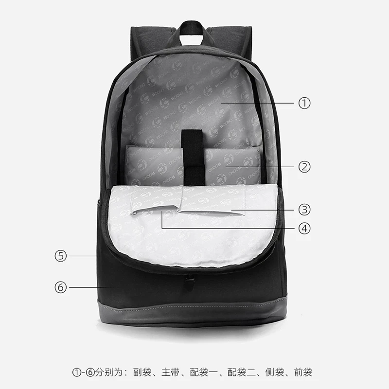 Серый школьный ранец для учеников аниме сумки-мессенджеры на плечо с японскими