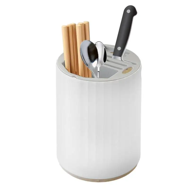 

Rotating Chopsticks Cage 360 Degree Rotating Chopsticks Cage Knives Storage Bucket Multi-function Round Knives Block Detachable