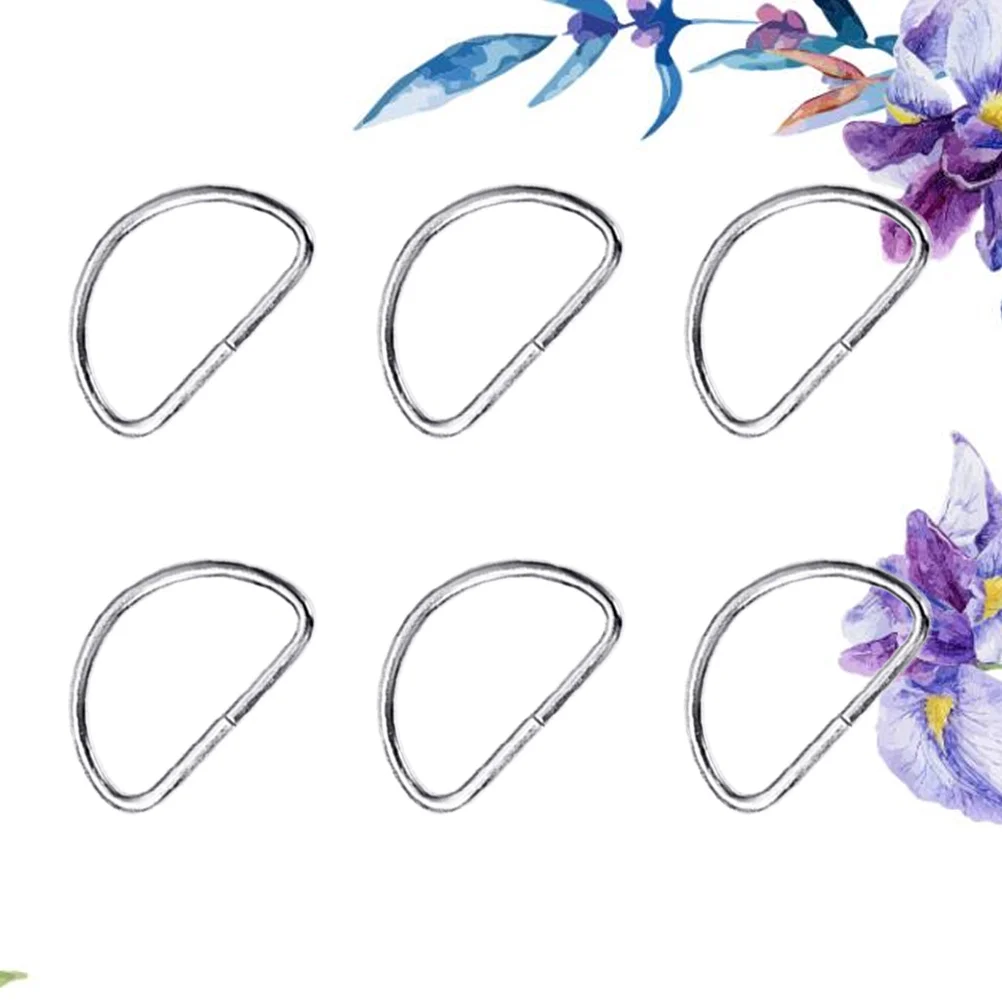 

20 PCS Keychains Accessories D Ring Buckle Hardware Shoulder Belt Semi-Circular