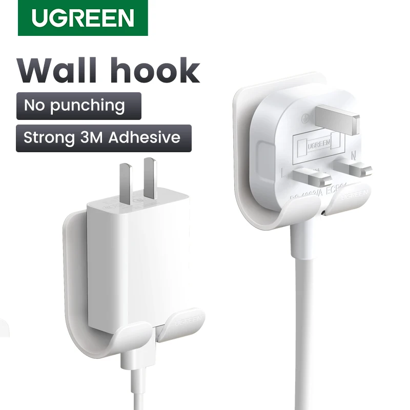 

2 шт., пластиковые настенные крючки UGREEN