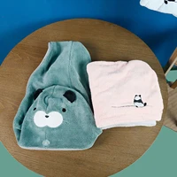 2 pcs dry hair cap with cute animal pattern geometric model absorption quick dry room for bathroom dry hair cap