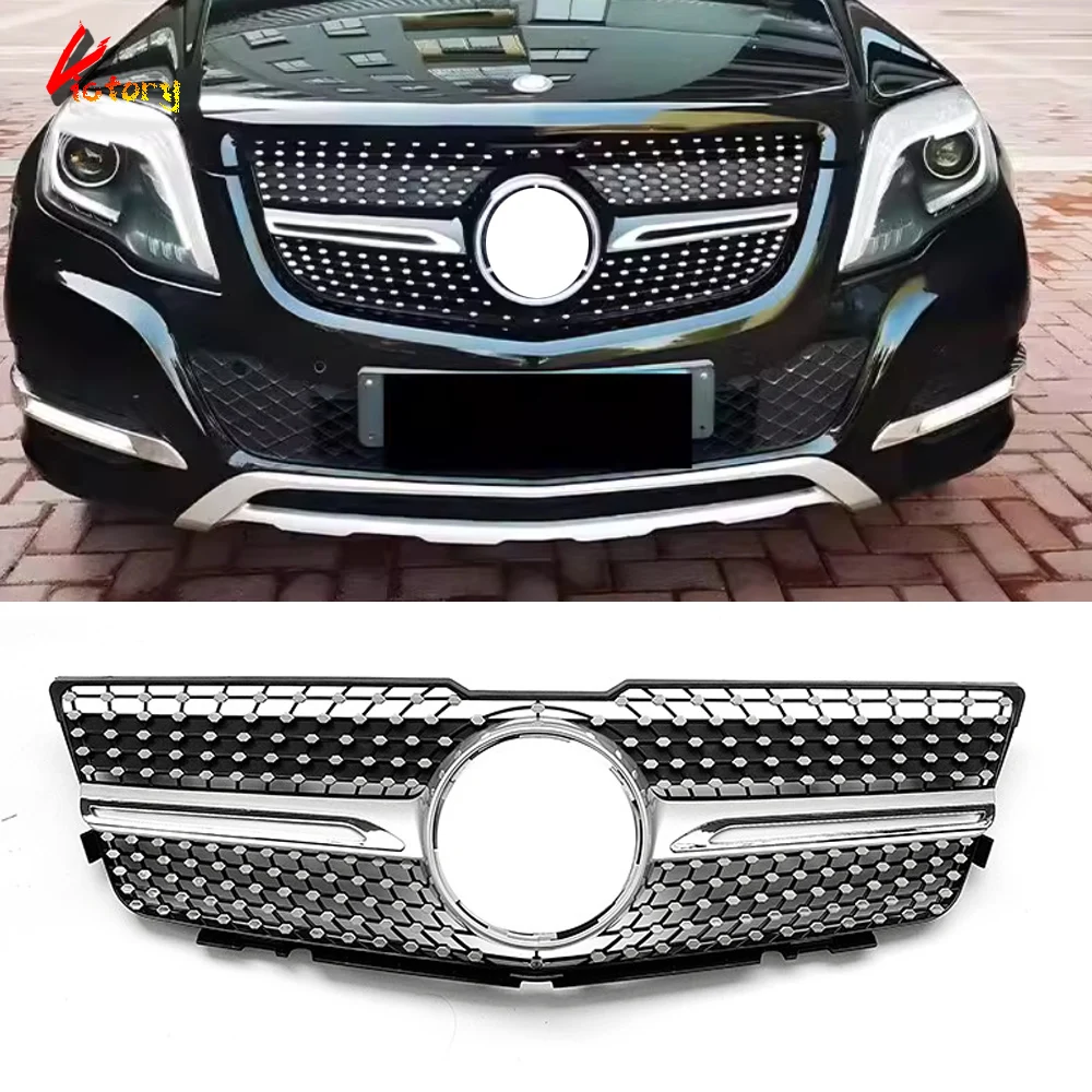 

Передний бампер для Mercedes GLK Class X204 GLK260 GLK300 GLK350 2009-2015 Diamond Star Grid Racing Grills Lip