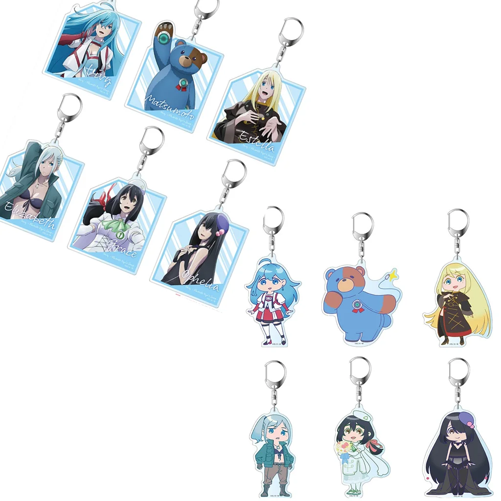 

Брелок для ключей с аниме «Живые Глаза» из флюорита, фигурка куклы, мэцумото, Эстелла, опелия, Элизабет, Грейс, акрил, подвеска для подарка