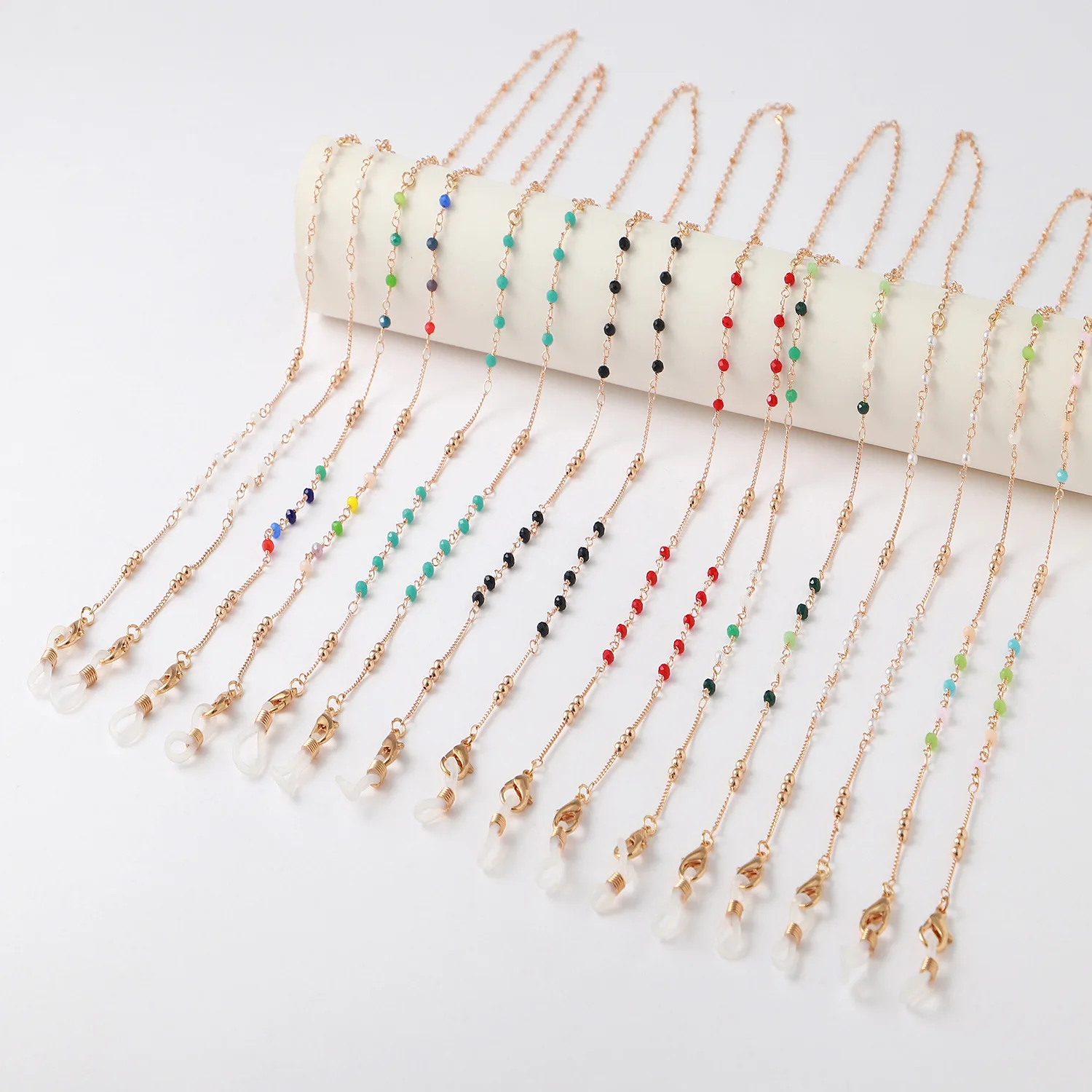 

Модный металлический шнур для очков, подвесной шнур для очков из акрилового круглого бисера, шнур для очков, Женский Шнур для защиты от падения, ремешок для чтения