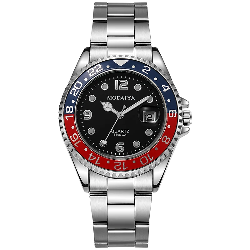 

Мужские часы с календарем из нержавеющей стали, известный бренд, деловой стиль, водонепроницаемые кварцевые часы, мужские повседневные военные спортивные наручные часы