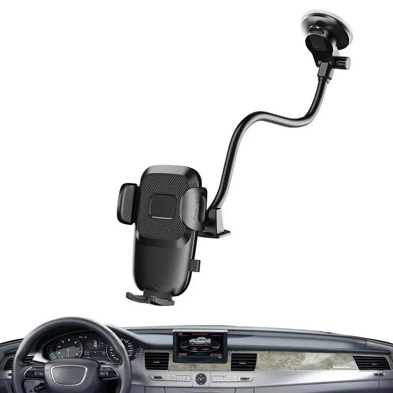 

Автомобильный держатель для телефона на присоске с длинной ручкой, автомобильная подставка для телефона, утолщенный Регулируемый автомобильный Штатив для телефона