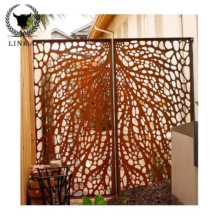 

Laser Cut Corten Decorative Panels Outdoor Garden Privacy Metal Screens