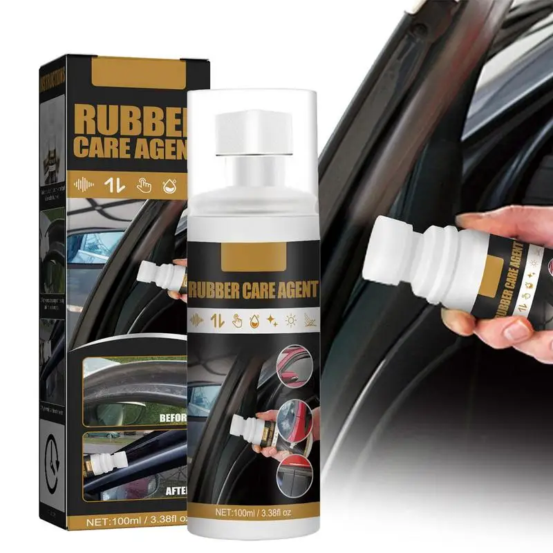 Car Rubber Caring Agent Car Care Portable Rubber Curing Agent Long Lasting Leather Rubber Dirt Cleaning Agent For Cars