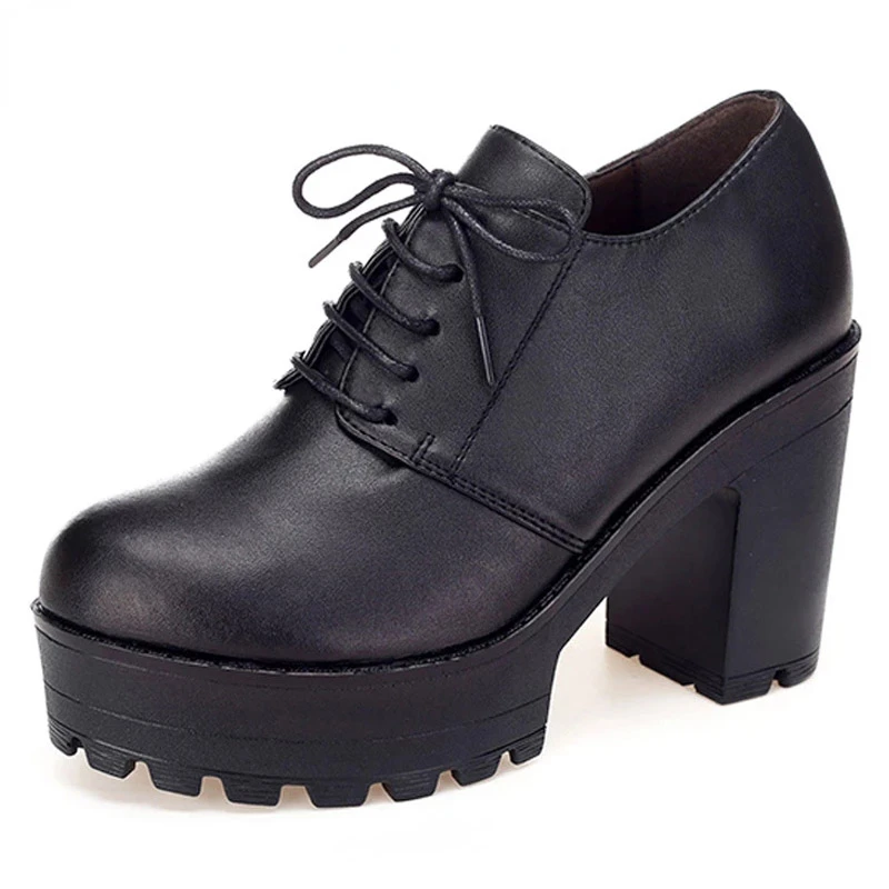 

Туфли-лодочки женские из натуральной кожи, на блочном каблуке, на платформе