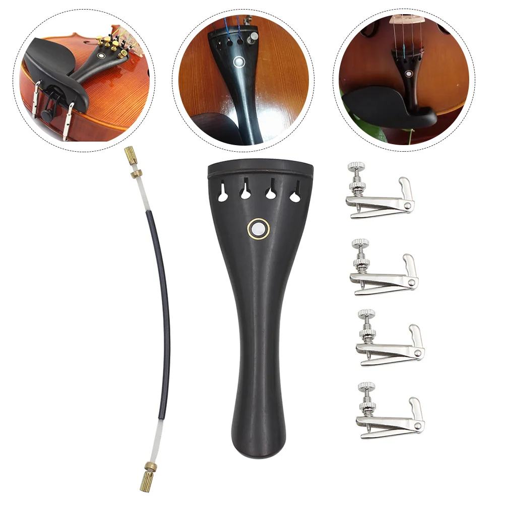 

Violin Ebony Supplies Accessories Tools Strings Instrument Parts Accessory Tailpiece Tuners Tailgut Kit Tail Piece Tailcord