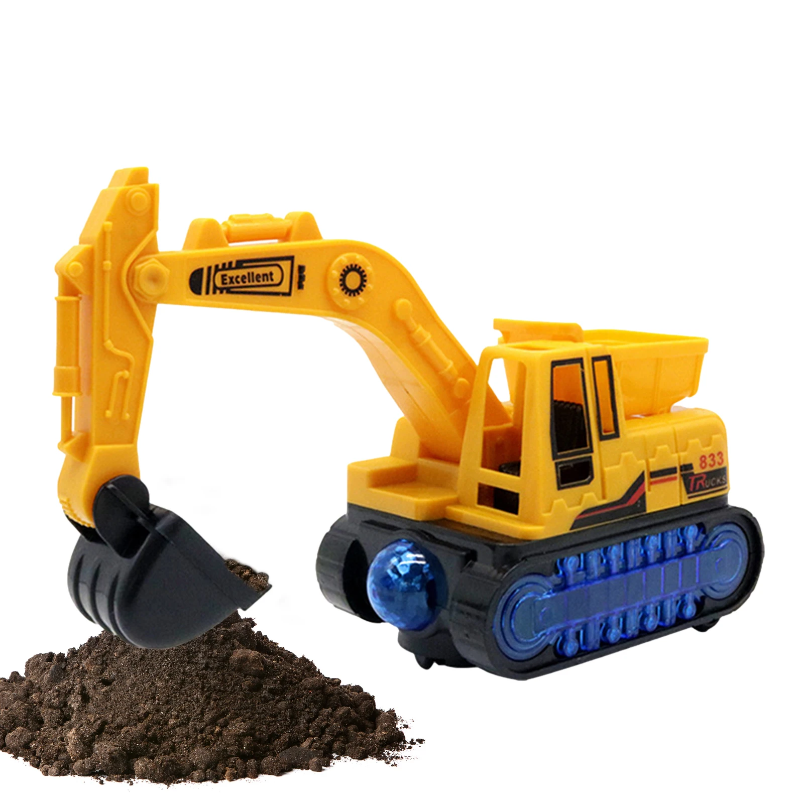 

Children'S Electric Flash Swivel Excavator Forklift Electric Deformation Universal Wheel Flash Plane Engineering Vehicle Boy Toy