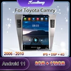 Автомобильный радиоприемник Kaudiony, 10,4 дюймов, в стиле Tesla, Android 10,0, для Toyota Camry, автомобильный DVD-проигрыватель, автомобильный GPS-навигатор, 4G 2007 - 2011