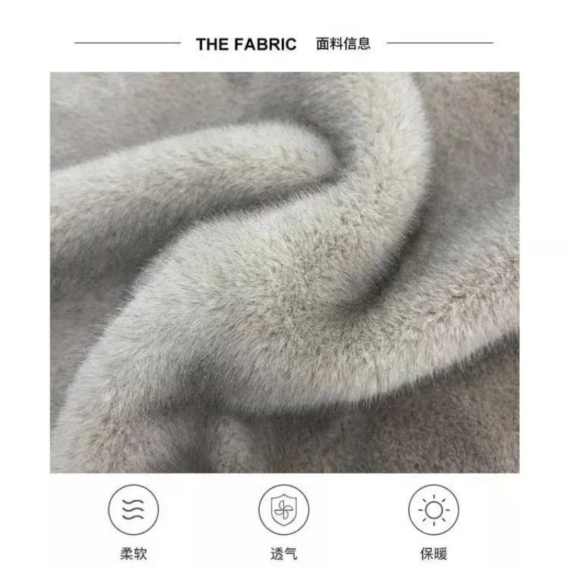 2025 зимняя новая женская шуба из искусственной норки с длинным рукавом на молнии