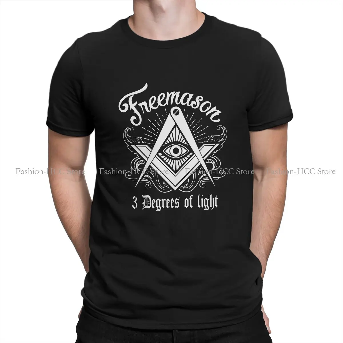 

Freemason Gold Square Compass Polyester TShirts Masonic Lodge 2B1 Ask1 Print Homme T Shirt Funny Clothing