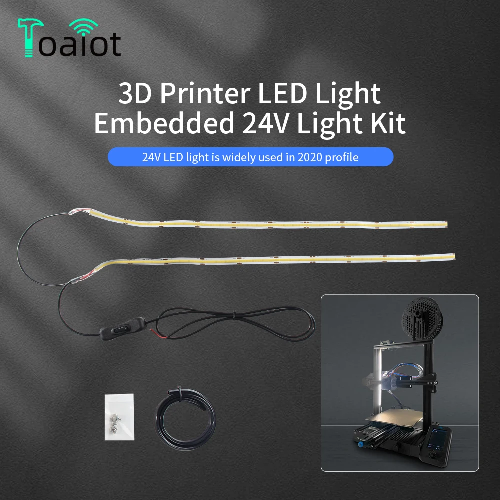 

Toaiot 3D Printer LED Light Bar Kit 24V FDM Dual Sides Embedded Lamp Bar for Creality CR-10 Ender-3 Elego 3D Printer Accessories