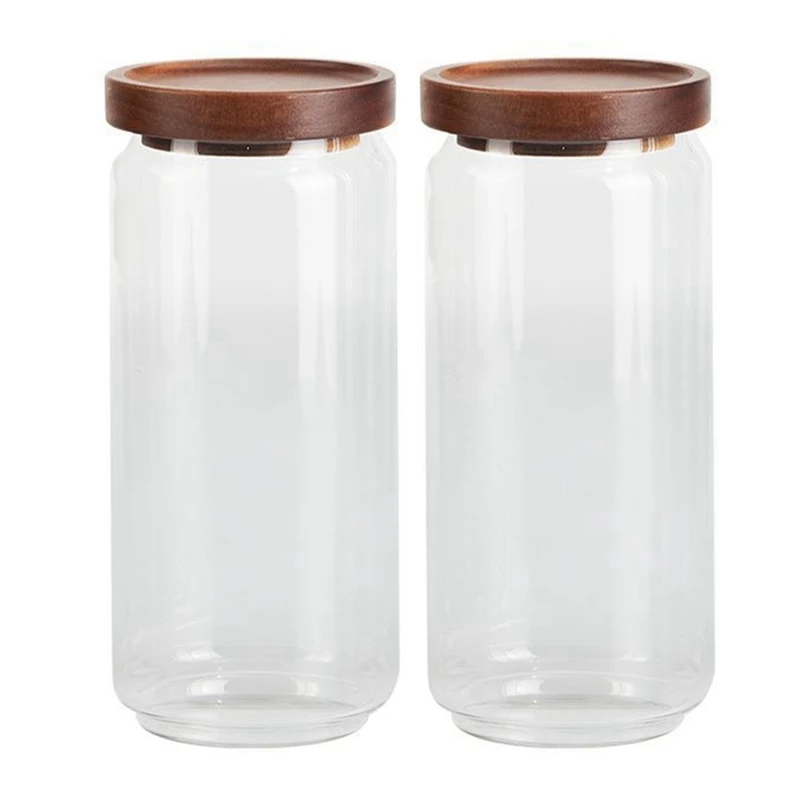

Storage Tank Kitchen Storage Jar With Lid 1 Litre [2 X 1000 Ml] - Elegant Glass Container With Lid Set