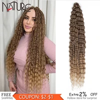 nature curly hair water wave ombre blonde twist crochet hair synthetic braid hair 32 inch deep wave braiding hair extension