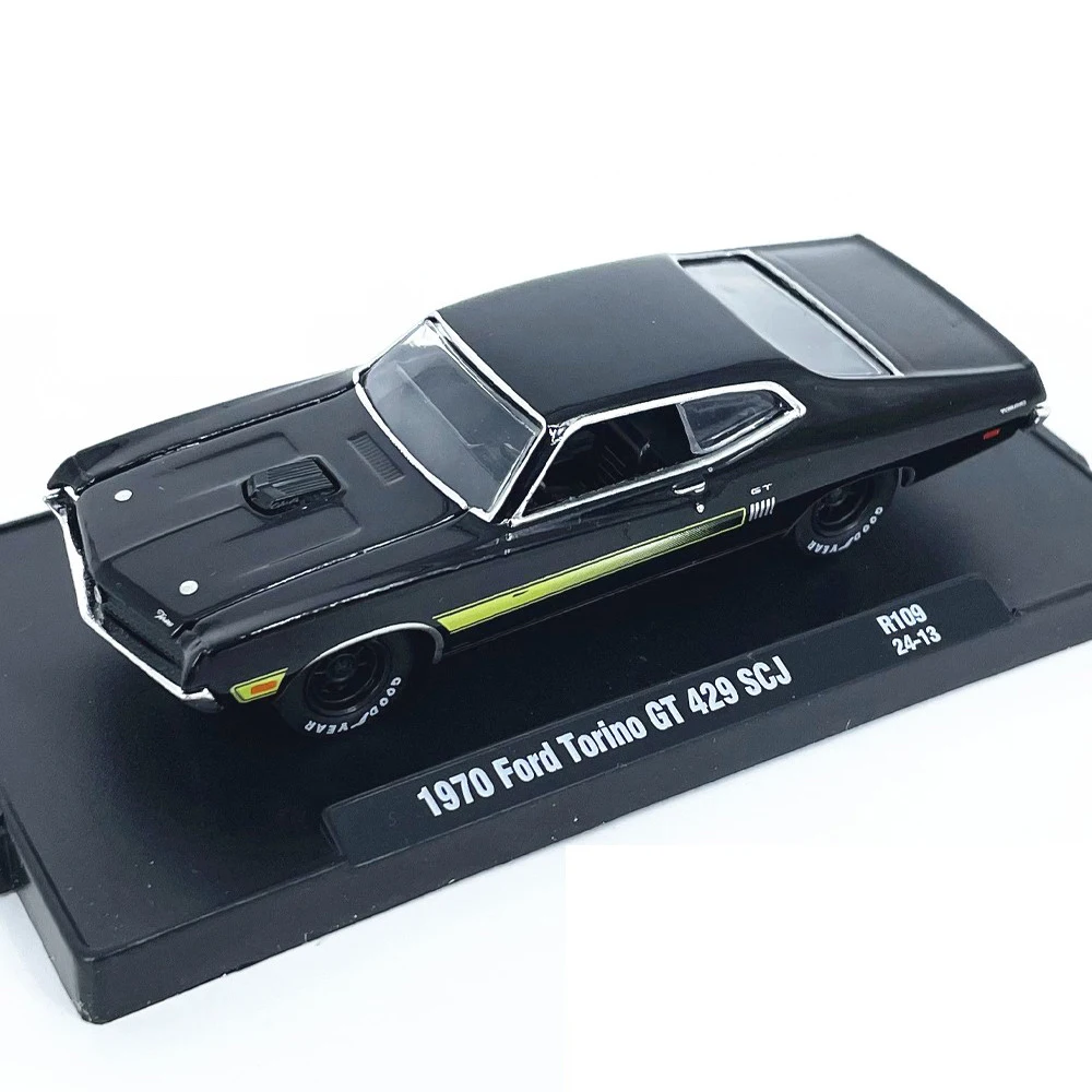 Модель M2 2024 1:64 1970 года модель легкосплавного автомобиля Ford Torino GT коллекция