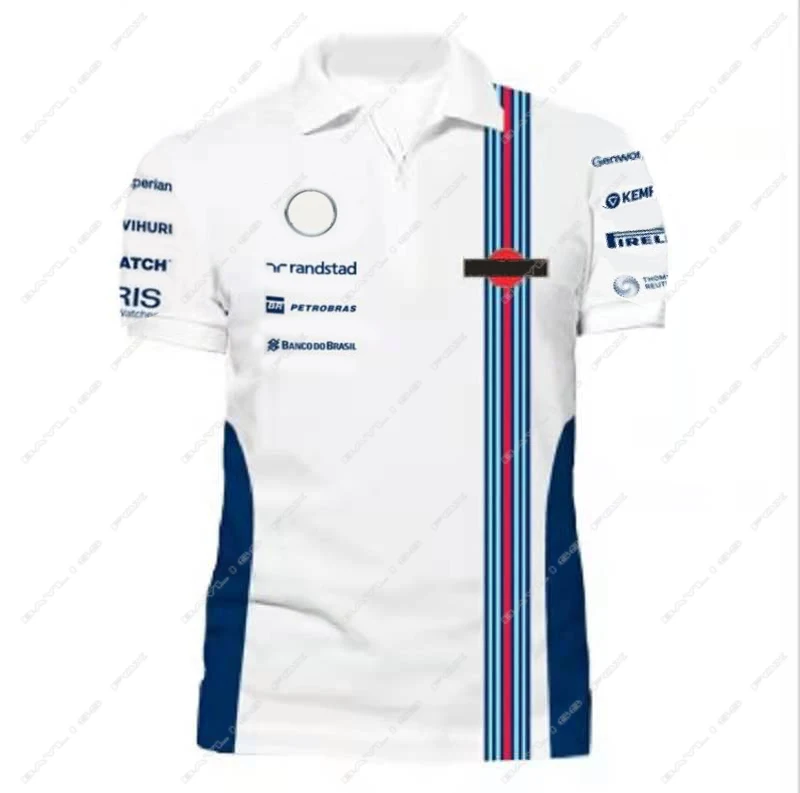 

Футболка для Mercedes Benz Racing Team F1 отворот поло 2022 футболка для мотоспорта Формула 1 летняя белая мужская одежда быстросохнущая дышащая