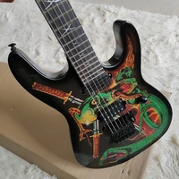 this is a classic painted electric guitar with unique and beautiful timbre and beautiful appearance which is mailed home