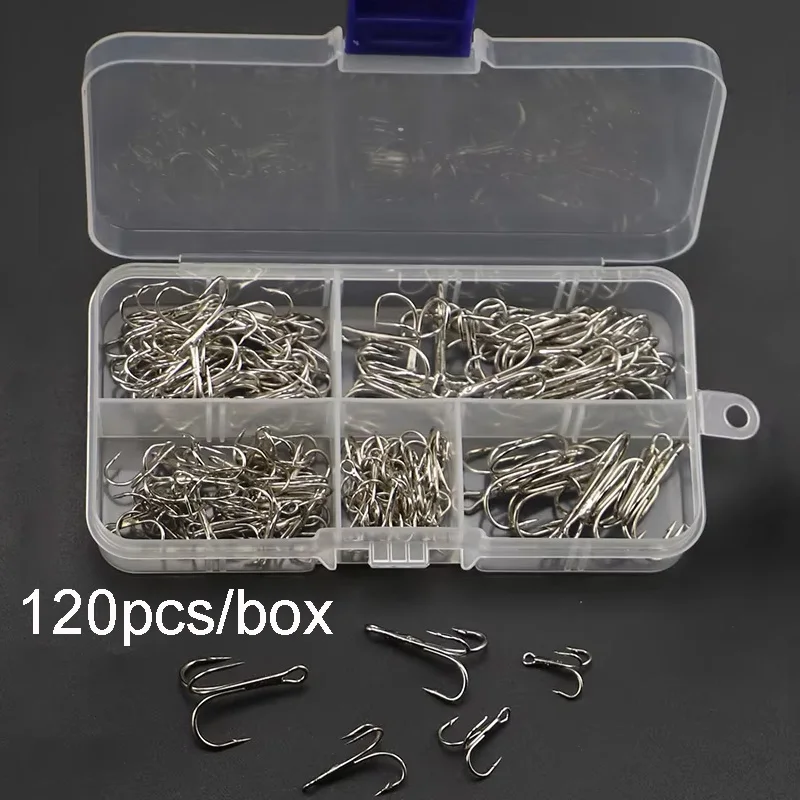 Набор тройных рыболовных крючков 120 шт. тройные рыболовные крючки для морской и