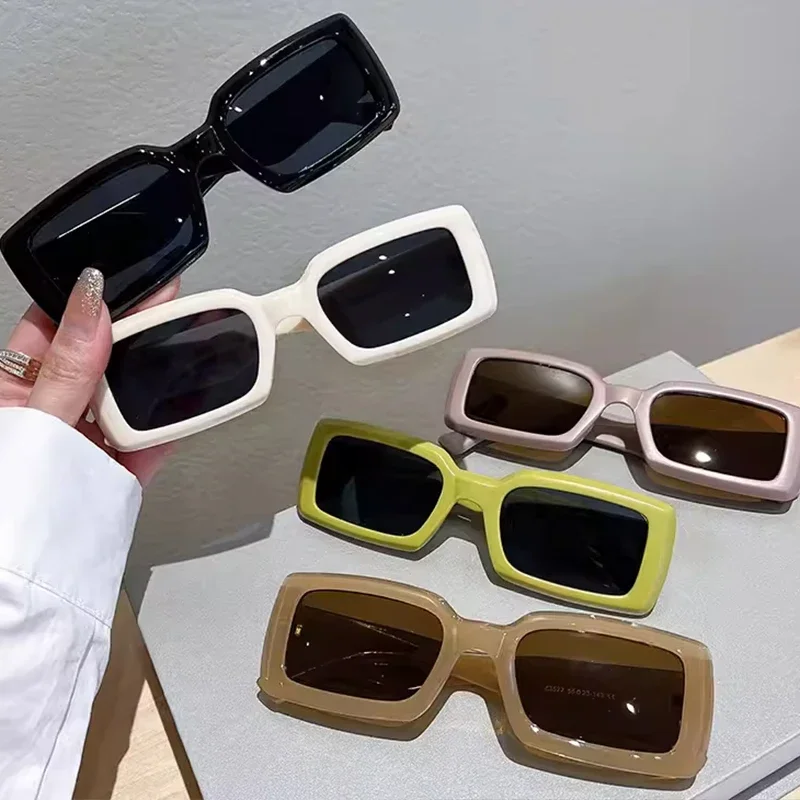 Солнечные очки в стиле ретро для мужчин и женщин небольшие прямоугольные