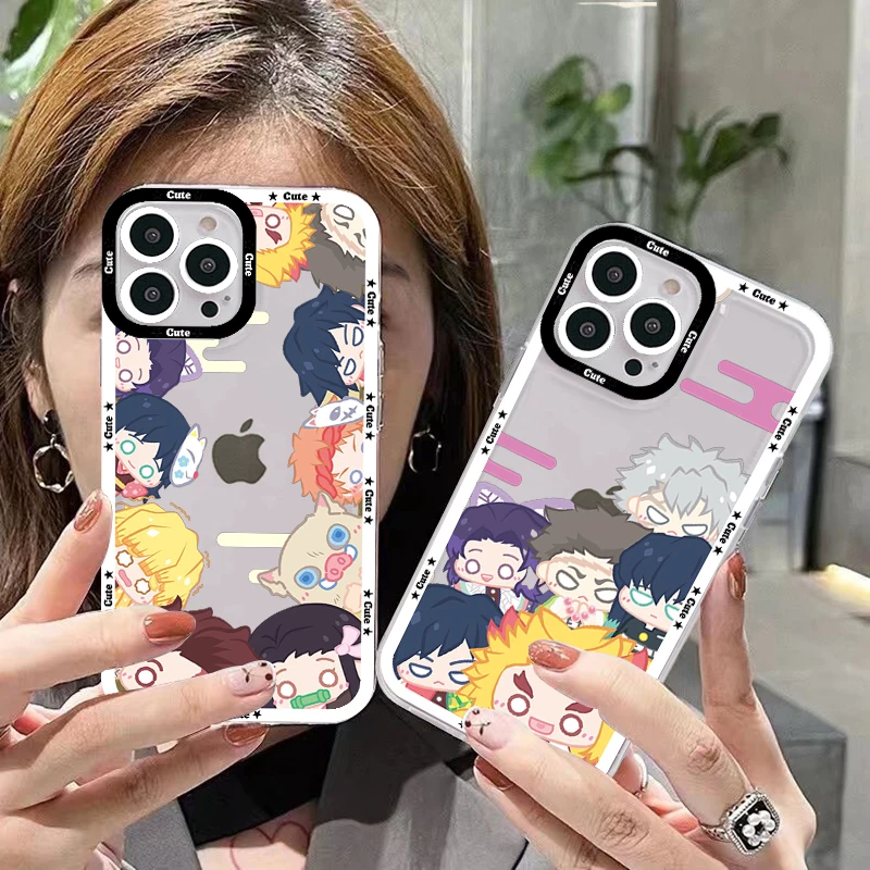 

Japan Anime Demon Slayer Phone Case For Redmi 7 8 9 A For Redmi Note 5 7 8 9 10 11 Pro Max 4G 5G Funfas