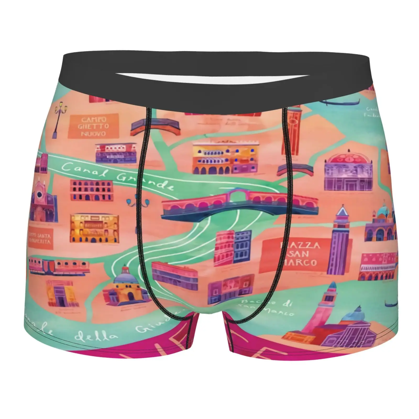 

Сувенирные Венеция, Италия, итальянское нижнее белье, шорты, оптовая продажа, бриксеры, Черное Нижнее белье для мужчин