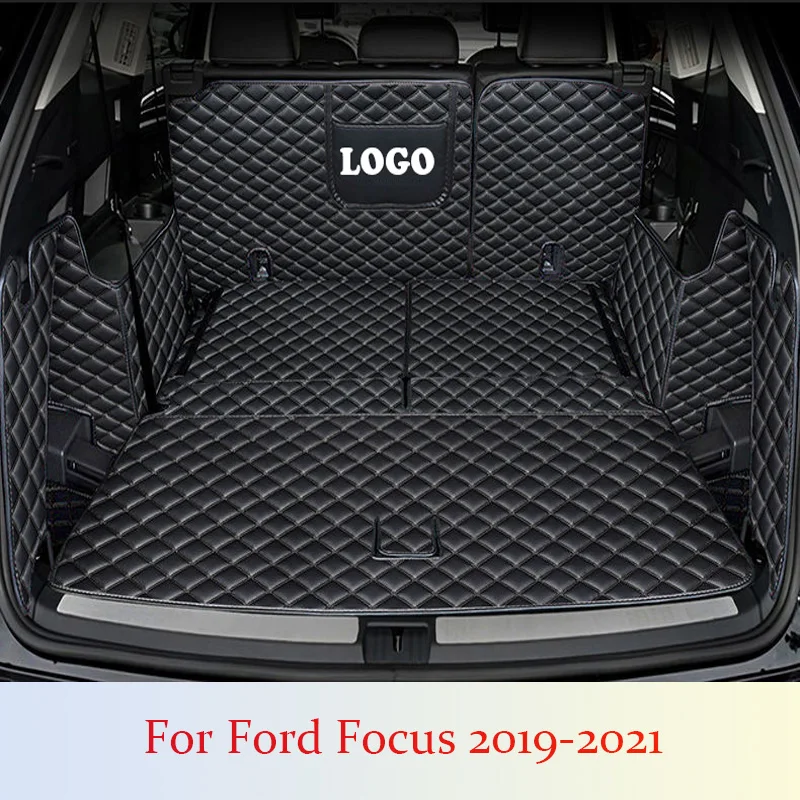 

Waterproof Car Trunk Mat Tail Boot Tray Liner For Ford Focus 2019-2021 Auto Interior Accessories Leather Styling