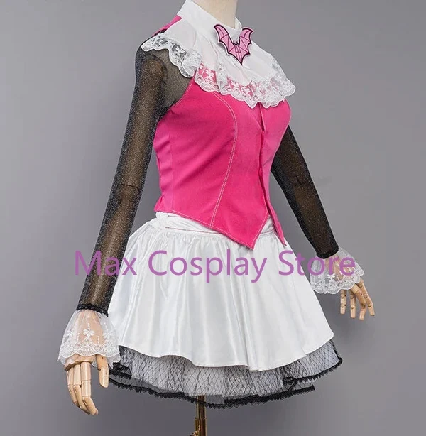 Фото Max Monster Fantasy High Draculaura Косплей Костюм Парик Обувь Сапоги Розовый Костюм Вампир Аниме Женский Косплей Костюмы на Хэллоуин №3