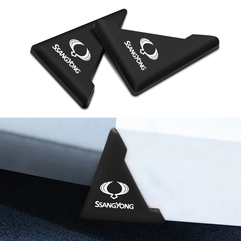 

2pcs Silicone Car Door Corner Cover Anti-Scratch Crash Protection For Ssangyong Actyon Rexton Korando Musso Kyron Tivoli XLV etc