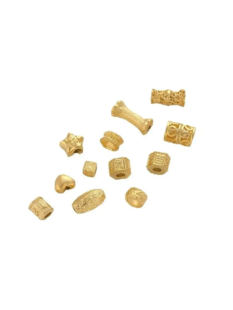 Золотой россыпью в форме листьев пятиконечная звезда полые бусины-ведра Jifu и