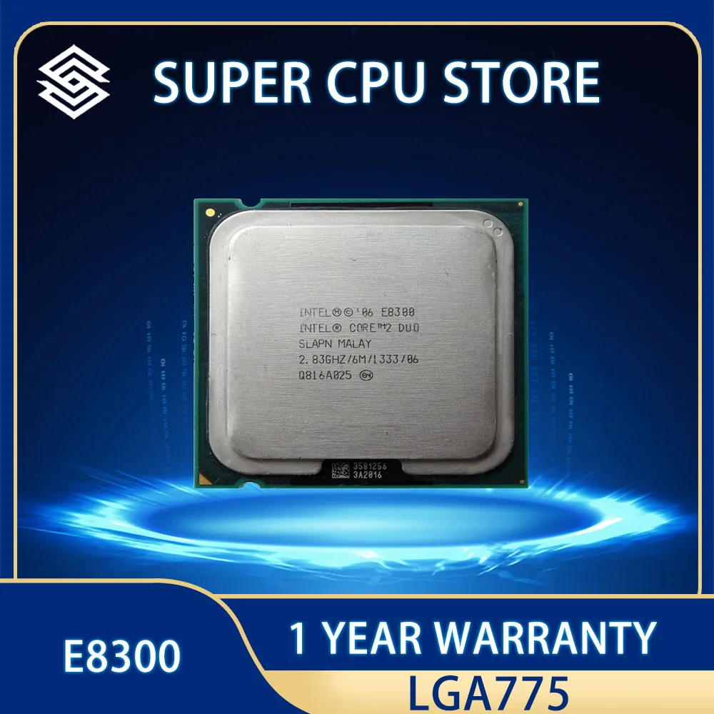 

Процессор Intel Core 2 Duo E8300 (6 Мб , 2,83 ГГц, 1333 МГц FSB), процессор SLAPN LGA 775 D esktop, центральный процессор Intel