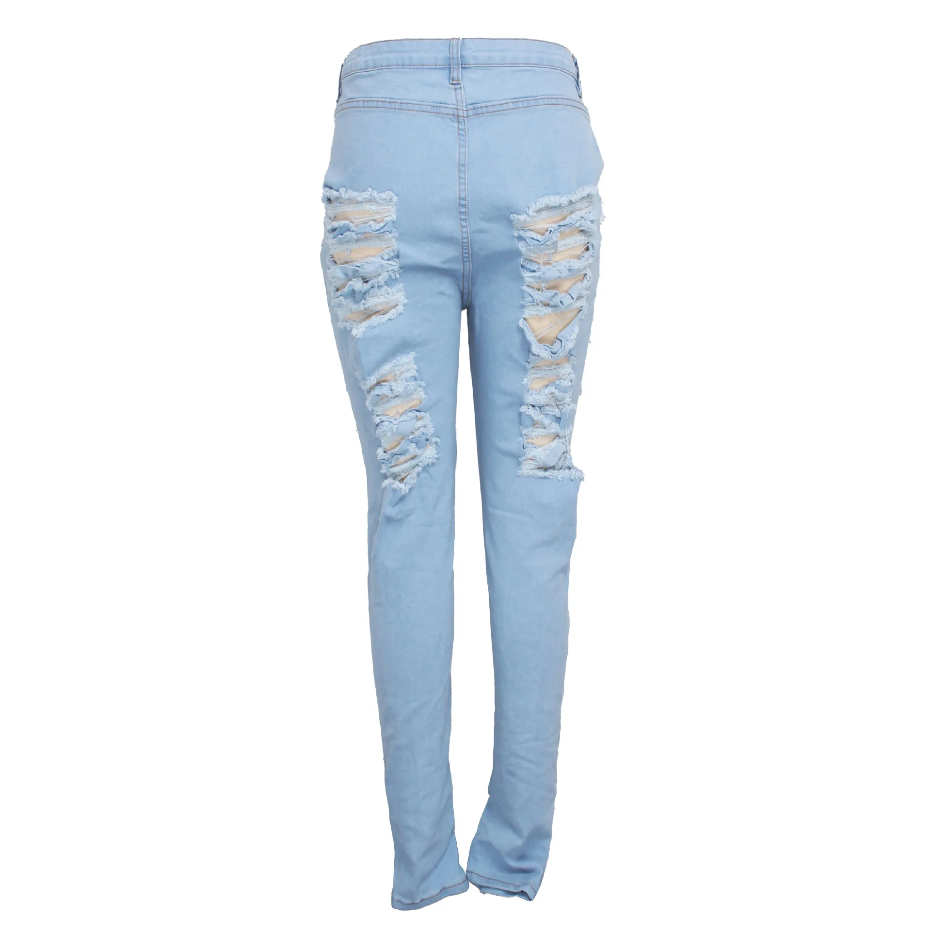 Plus Size Jeans Plus Size Women Clothing Solid High Waist Hollow Out Personalized Slim Fit Stretch Denim Leggings Zipper Fly
