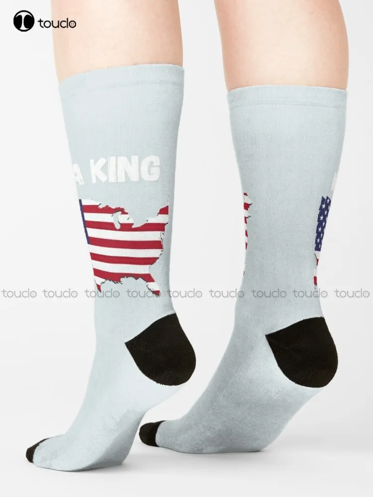 Забавные мужские носки Maga King: The Great Трамп King персонализированные индивидуальные